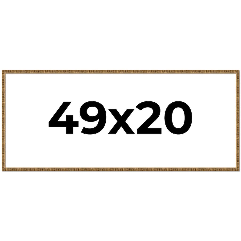 49x20 Frame Gold Kingsley Distressed Solid Wood Picture Frame Width