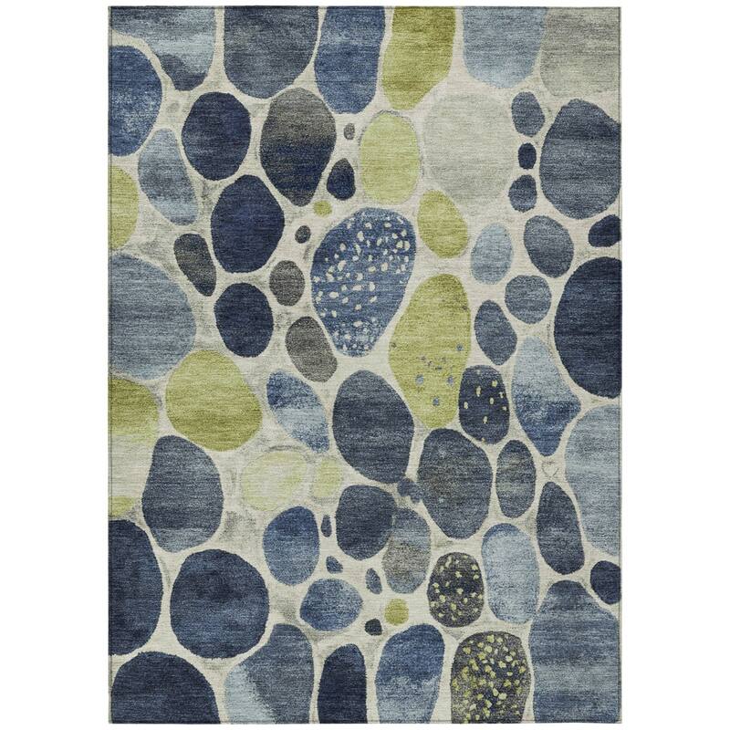 HomeRoots Geometric Transitional Rectangle Outdoor Rug