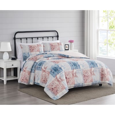 Cannon Textured Lotte Patchwork Duvet Cover Set