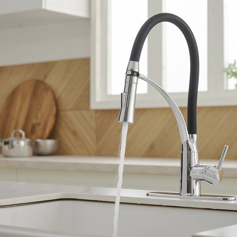 WIZ Single-Handle Pull-Down Sprayer 2 Spray High Arc Kitchen Faucet