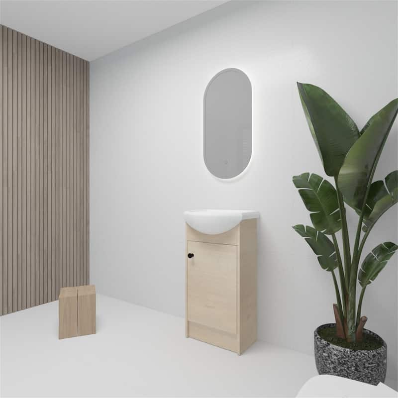 Freestanding 18 Inch Bathroom Vanity With Sink