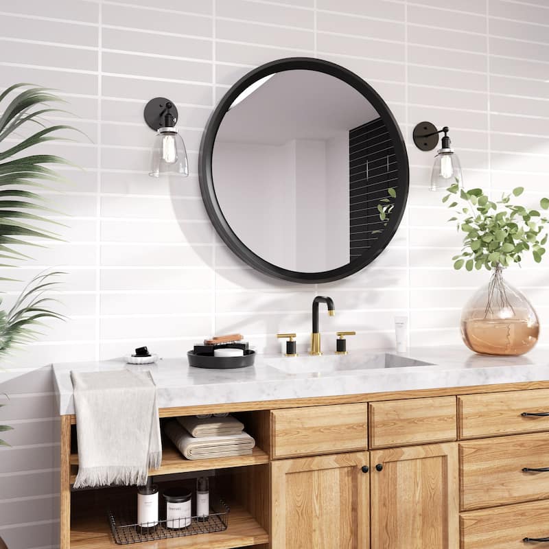 WOWOW 8-inch Dual Handle Widespread Bathroom Faucet