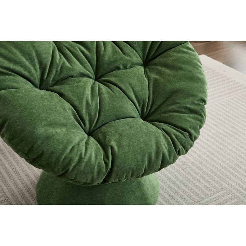 Chenille Swivel Barrel Chair for Living Room
