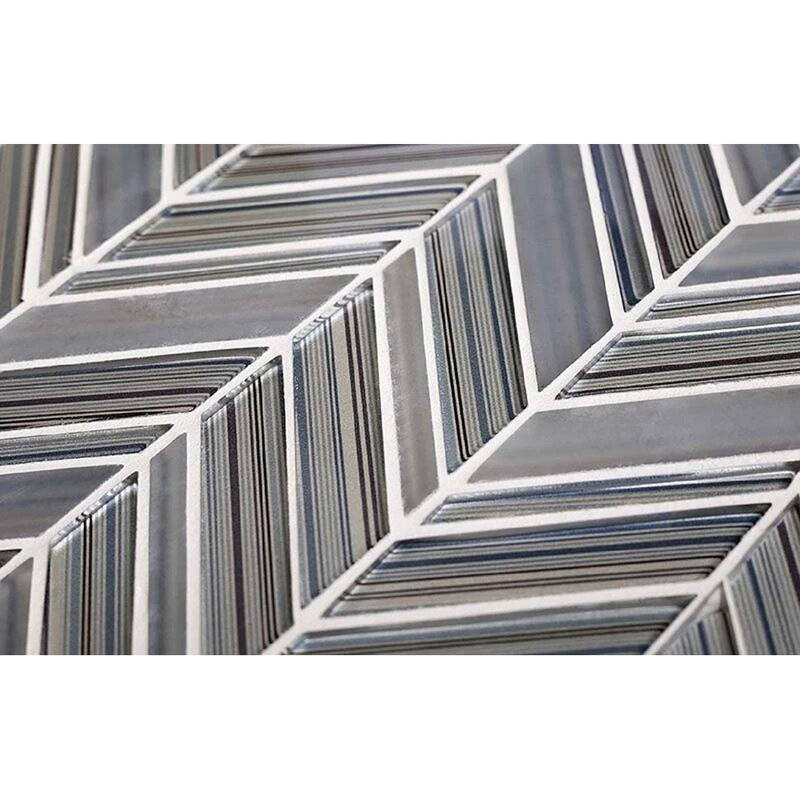 Apollo tile 10" x 10" Glacier Glossy Matte Blue Gray Glass Tile (3.76 sq ft/case) - 5 Pack