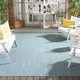 preview thumbnail 164 of 177, SAFAVIEH Courtyard Jonell Indoor/ Outdoor Patio Backyard Rug 10' x 14' - Aqua/Grey
