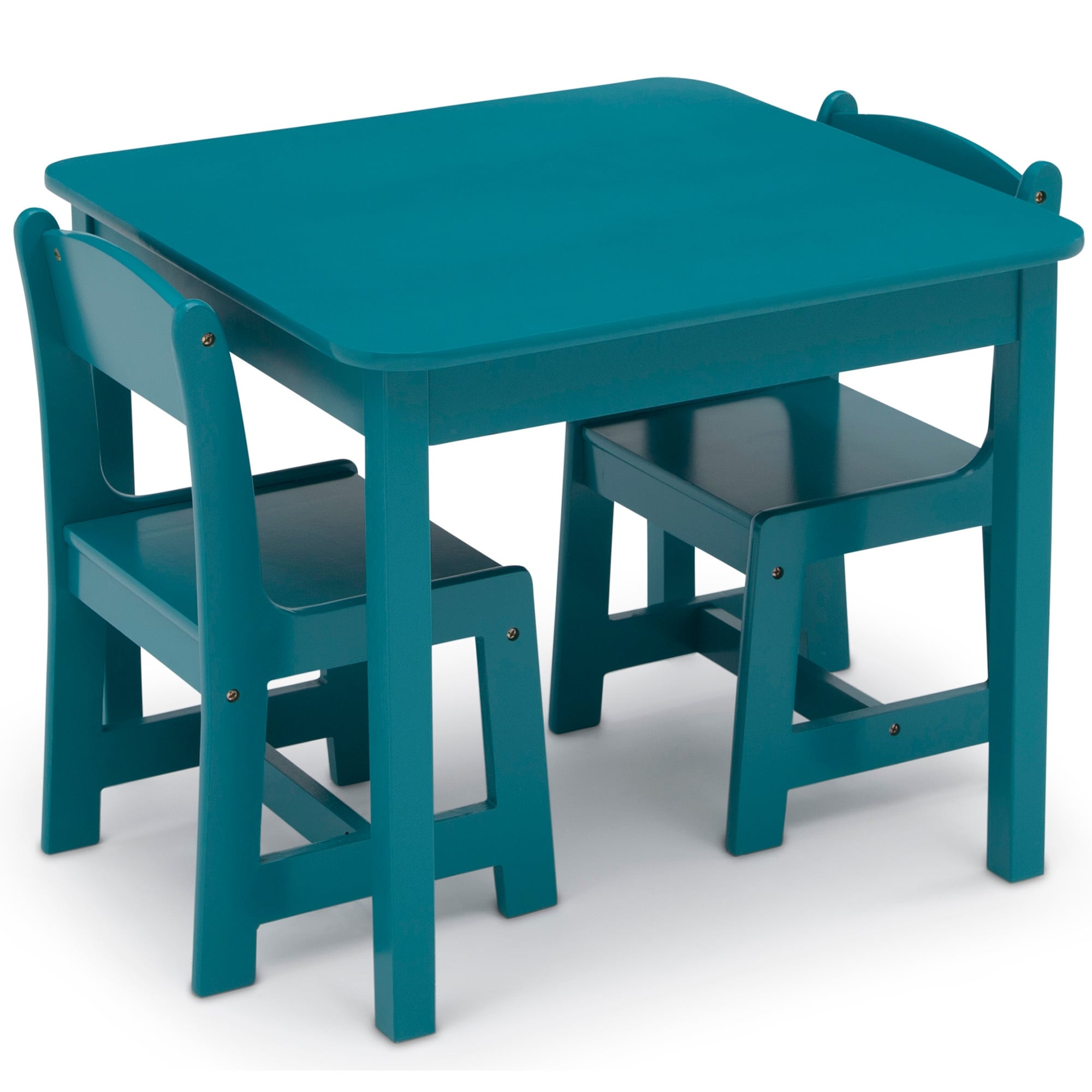 Delta children mysize kids wood table sales and chair set 2 chairs included