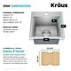 preview thumbnail 116 of 150, KRAUS Kore Workstation Drop-In Stainless Steel Kitchen Sink