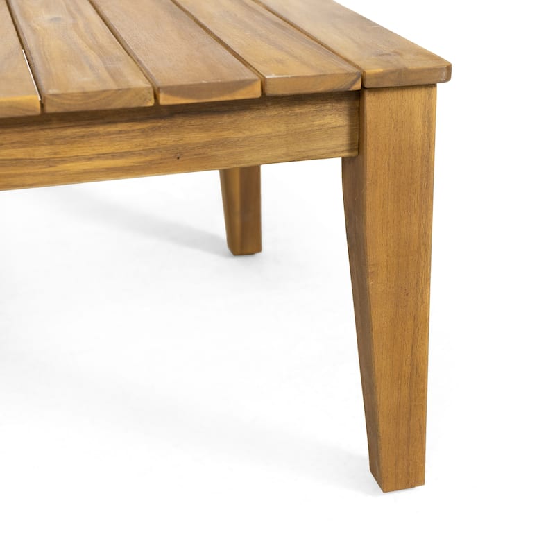 Rossville Outdoor Acacia Wood Loveseat and Coffee Table Set by Christopher Knight Home