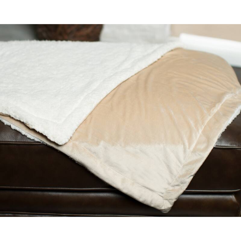Sherpa Fleece Throw Blanket, Double Layer Fleece Blanket