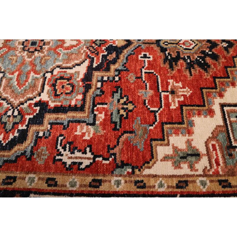ECARPETGALLERY Hand-knotted Jules Serapi Red Wool Rug - 4'1 x 5'11