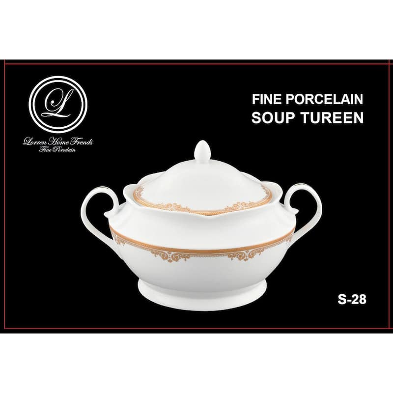 Lorren Home Trends Porcelain Souptureen w/Lid Catherine