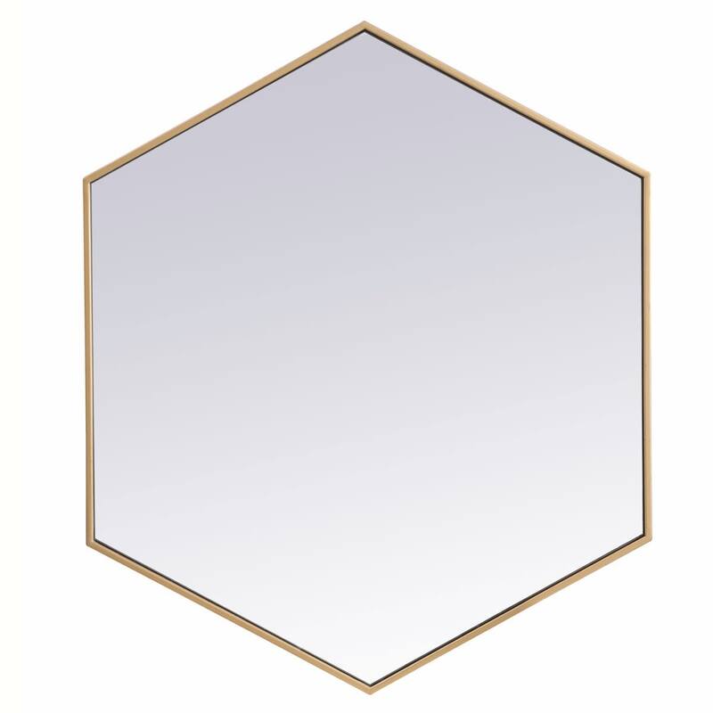 Elegant Lighting MR4538 Decker 38" W x 32" H Contemporary Geometric - Brass