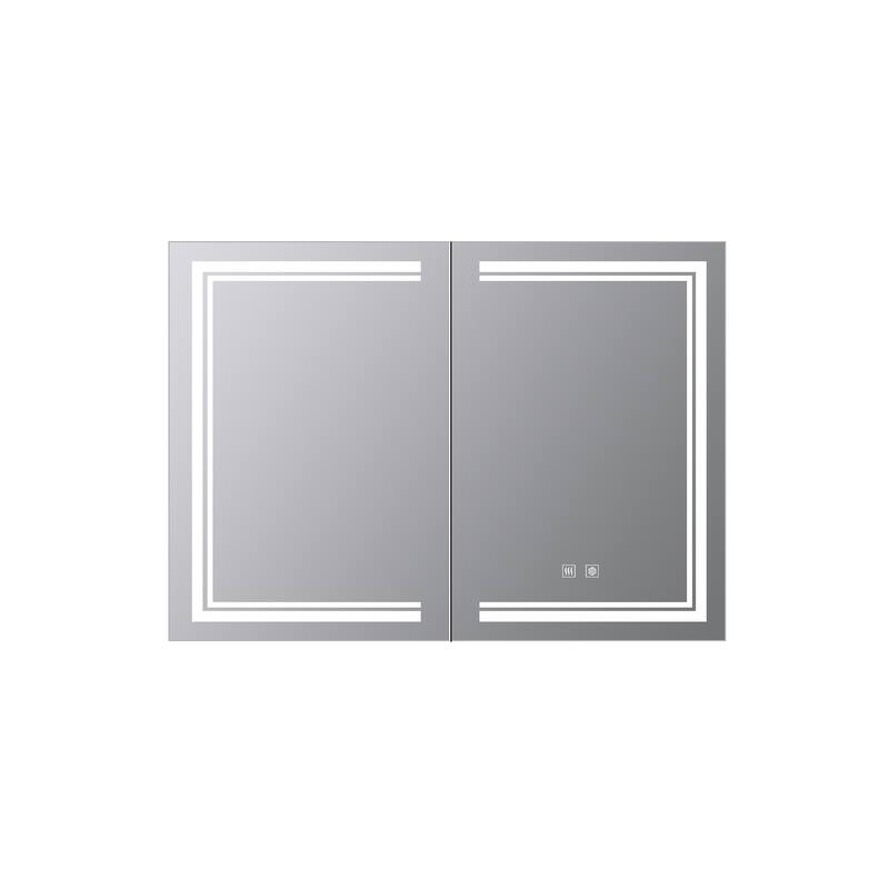 Mesa Surface-Mount LED Mirror Medicine Cabinet with Defogger - 40 in W x 28 in H