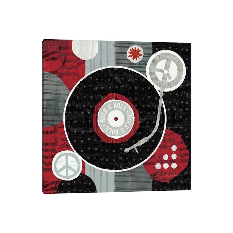 iCanvas "Rock 'n Roll Album" by Michael Mullan Canvas Print