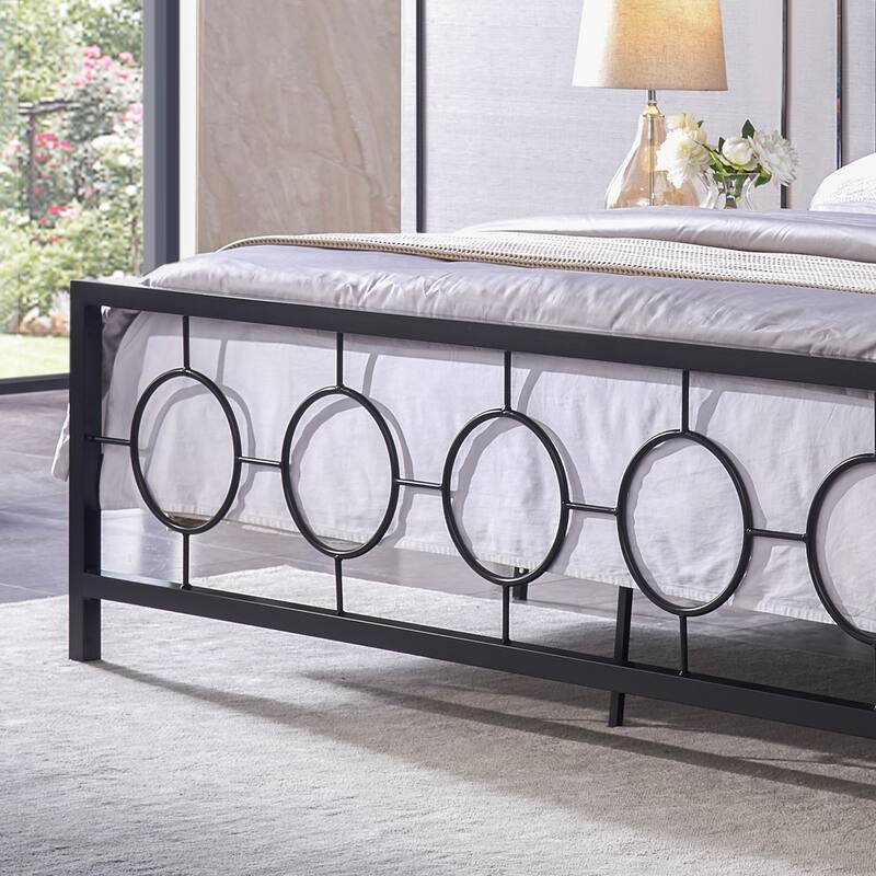 Francoise Modern Iron King Bed Frame by Christopher Knight Home