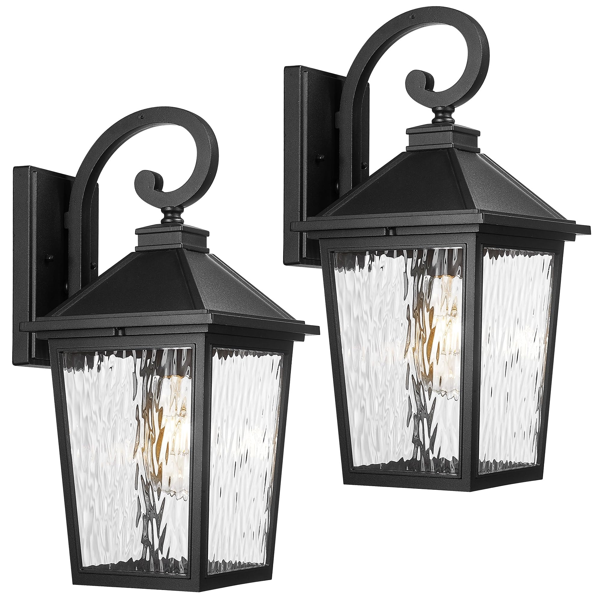 Outdoor Waterproof Porch Lights, Medium Size, 2-Pack