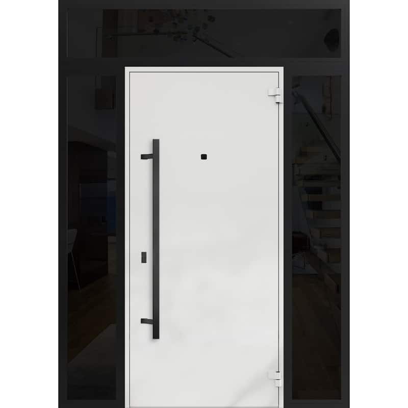 VDOMDOORS | Front Door Exterior Door | Fiberglass | Frame & Hardware Included | 18x80, Oak Entry Door Steel Entry Door