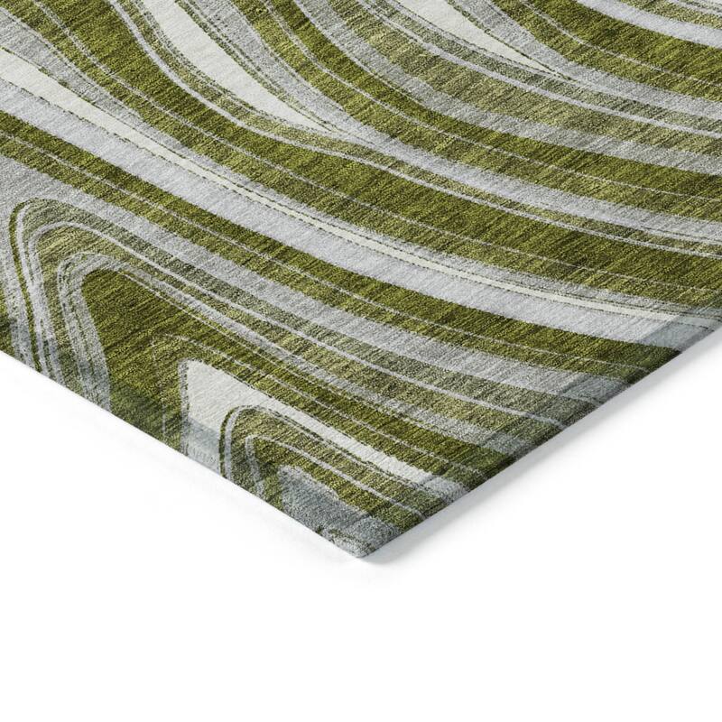 HomeRoots Abstract Transitional Rectangle Outdoor Rug