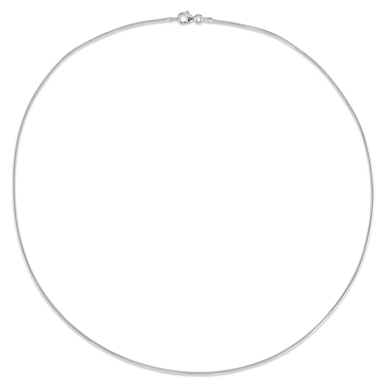 Miadora Sterling Silver Snake Chain Unisex Necklace