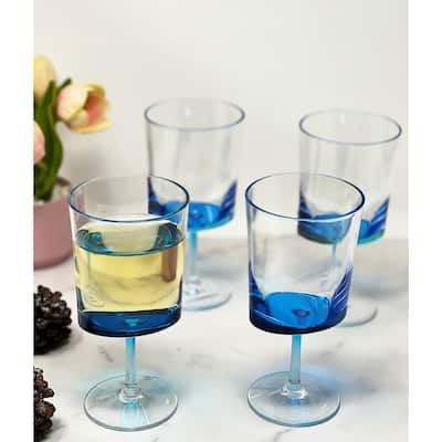Plastic Wine Glasses Set of 4 (12oz)