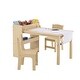 preview thumbnail 3 of 7, 2-in-1 Wooden Toddler Craft and Play Activity Table Set Including 2 Chairs with Cabinet - 31.3x21.85x21.26 inch