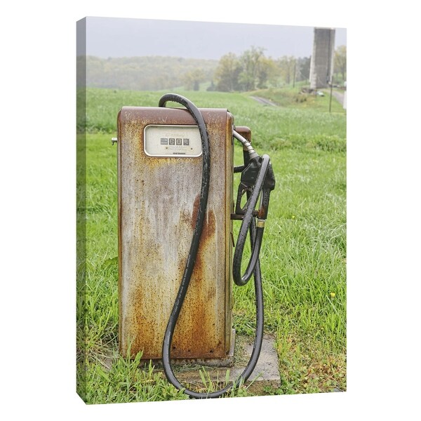 PTM Images 9-105969 PTM Canvas Collection 10" x 8" - "Vintage Gas Pump" Giclee Rural Art Print on Canvas