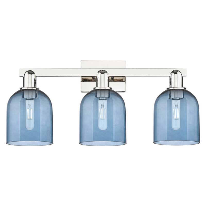 Innovations Lighting Endless Possibilities Arcadia - Bella - 3 Light 25" Bath Vanity Light - Blue/Polished Nickel