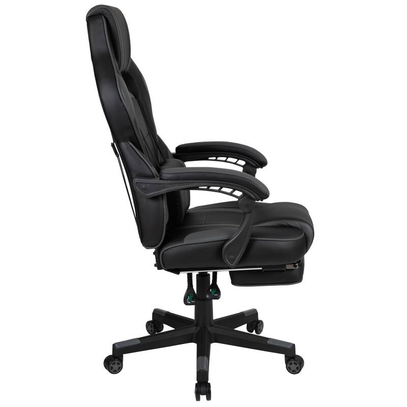 Ergonomic Gaming Chair -Recline Back/Arms, Footrest, Massaging Lumbar