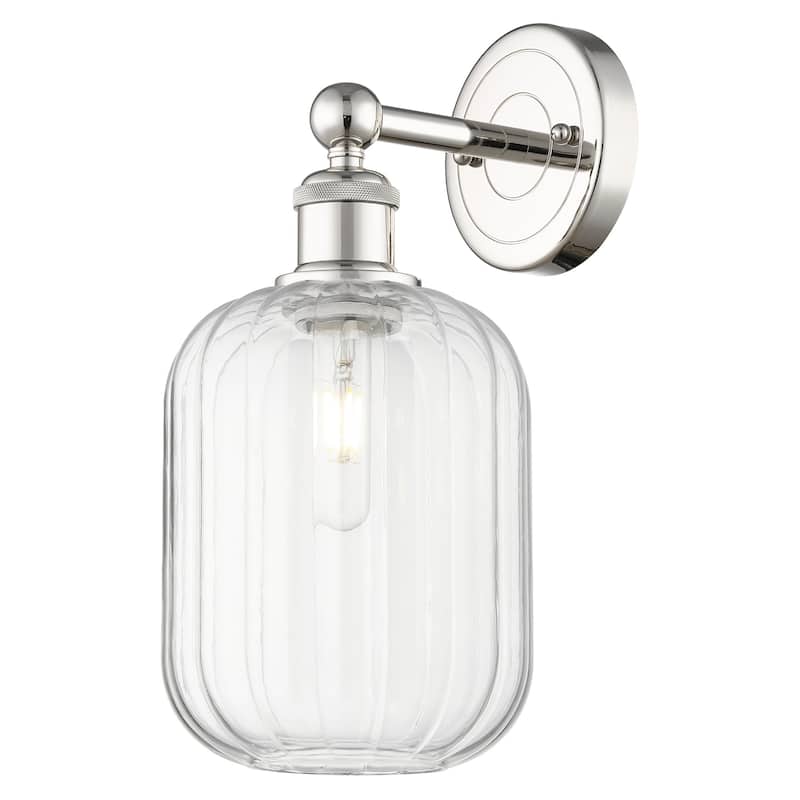 Innovations Lighting 616-1W-14-7 Preston Sconce Preston 14" Tall Wall - Polished Nickel / Clear
