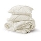 preview thumbnail 28 of 31, 3 Piece Reversible Pintuck Pinch Pleat Comforter Set, Bedding Set for All Season