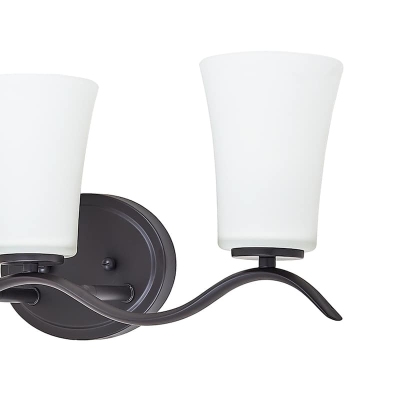 3 Lt Mount Bathroom light with white glass and gold finish