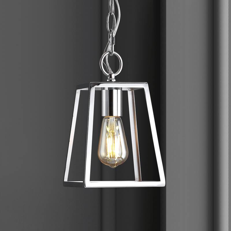Marais 6.25" Metal LED Pendant, Oil Rubbed Bronze by JONATHAN Y - Chrome