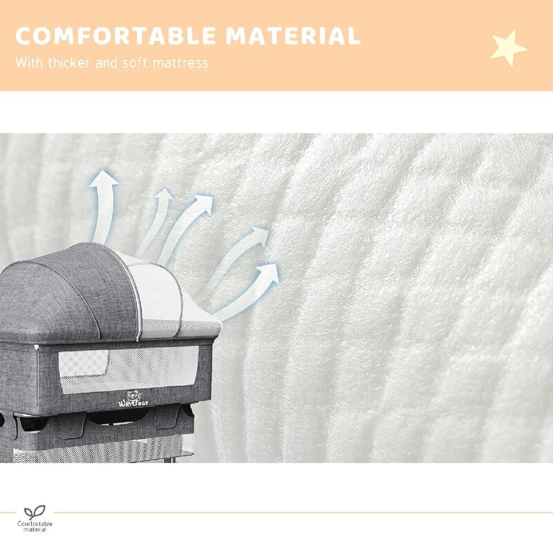 Adjustable Portable Bed for Infant/Baby/Newborn,with Mosquito Nets