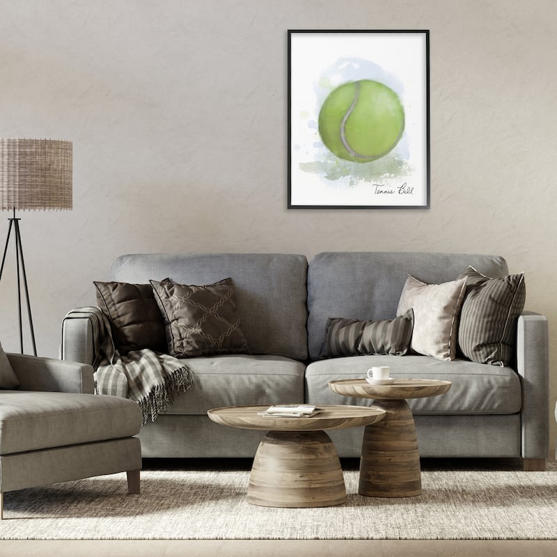 Stupell Soft Pastel Tennis Ball Framed Giclee Art Design By Matthew Piotrowicz
