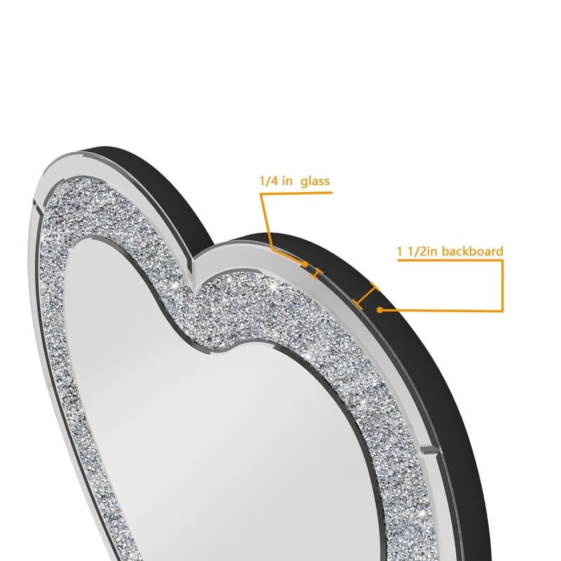 Crystal Wall Mirror Crushed Diamond Accent Mirror