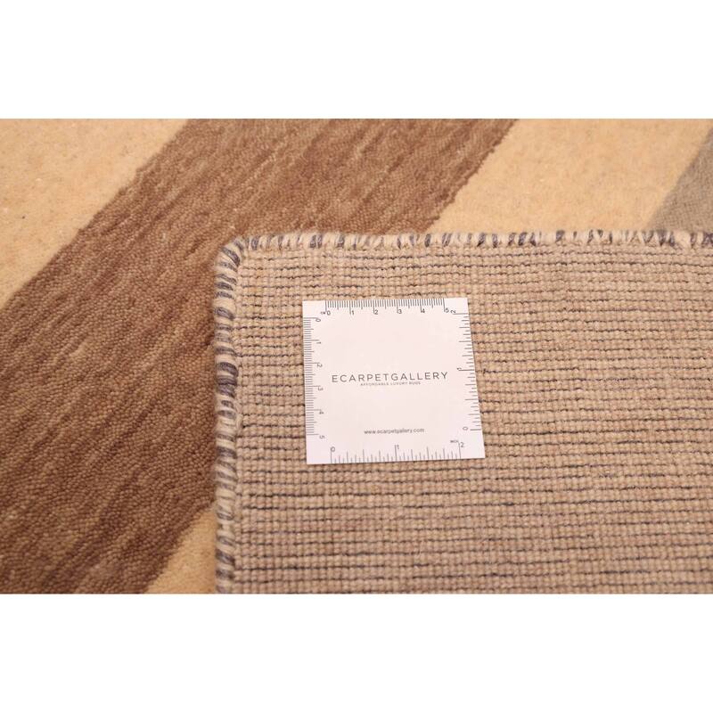 ECARPETGALLERY Hand Loomed Kashkuli Gabbeh Ivory Wool Rug - 5'3 x 7'8