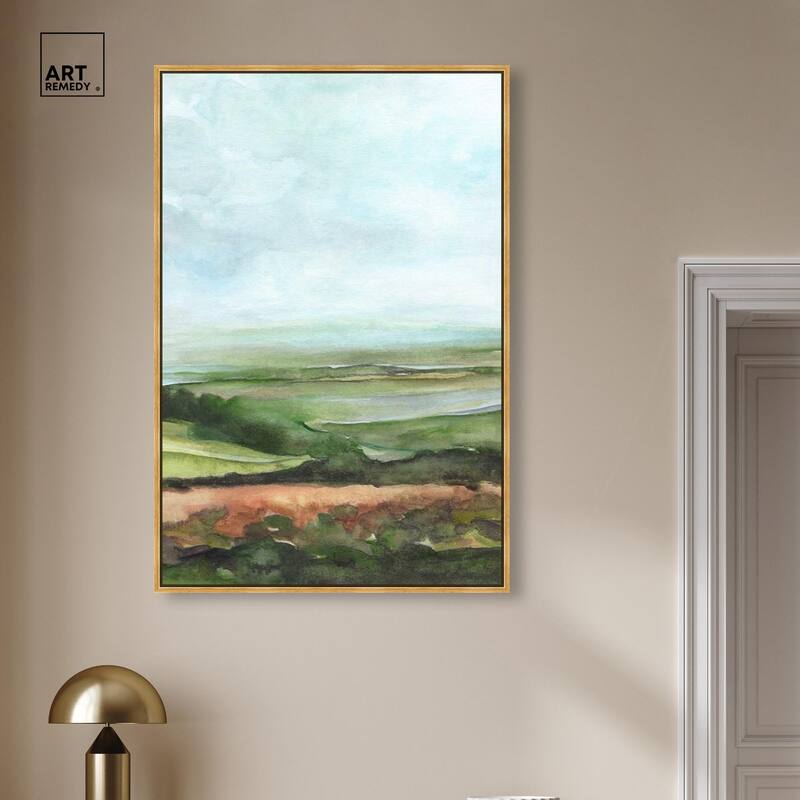 Watercolor Horizon Canvas by Art Remedy