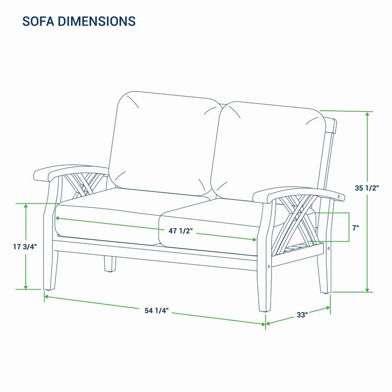 Cambridge Casual Carmel 4-Piece Teak Patio Conversation Set