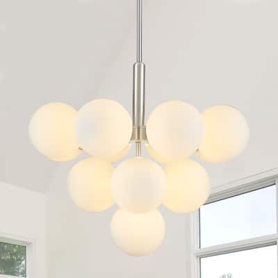 13 - Light Dimmable Tiered Modern Globe Glass Chandelier Empire Sputnik Island Pendant Lights