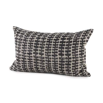 Miriam Beige & Black Patterned Decorative Pillow Cover