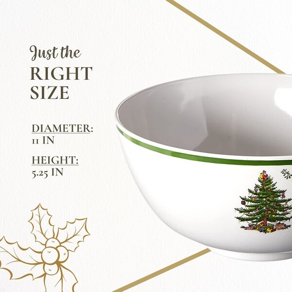 Spode Christmas Tree Melamine Serving Bowl - 11