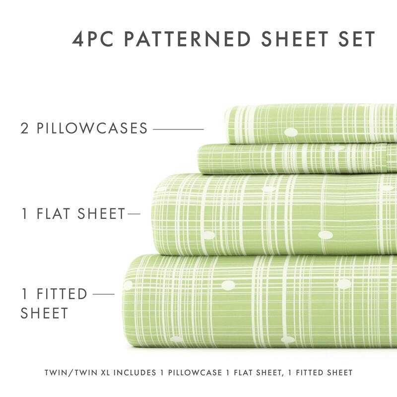 Becky Cameron Ultra Soft Printed 4-piece Deep Pocket Bed Sheet Set