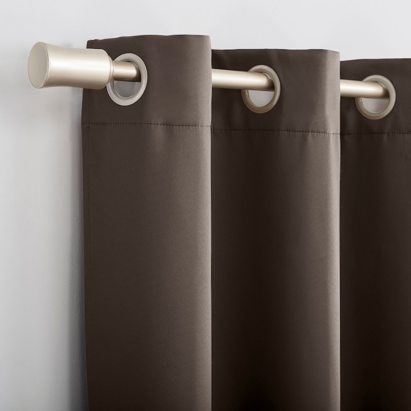 Sun Zero Saxon Energy Saving Blackout Grommet Curtain Panel, Single Panel