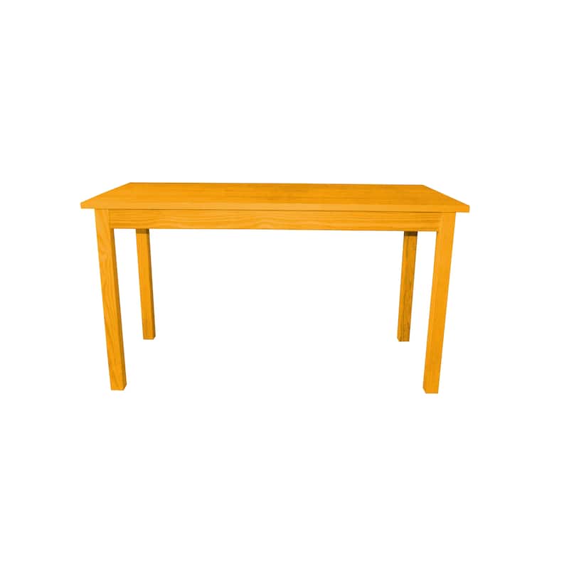 HomeRoots 60" Goldenrod Solid Wood Dining Table - 60.00 in. x 30.00 in. x 27.00 in.
