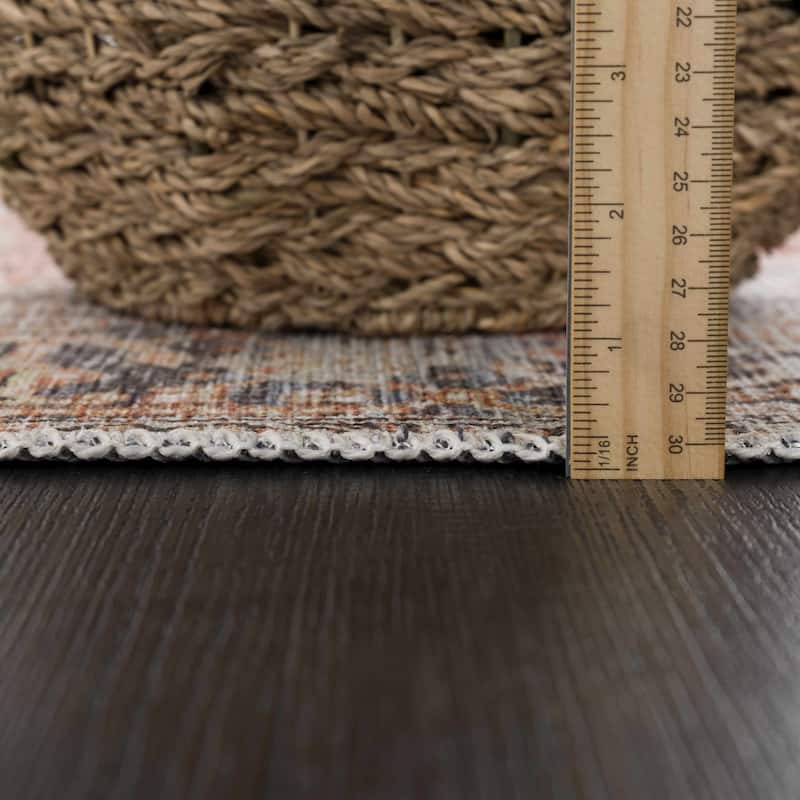 Hauteloom Georgia Machine Washable Persian Oriental Traditional Area Rug
