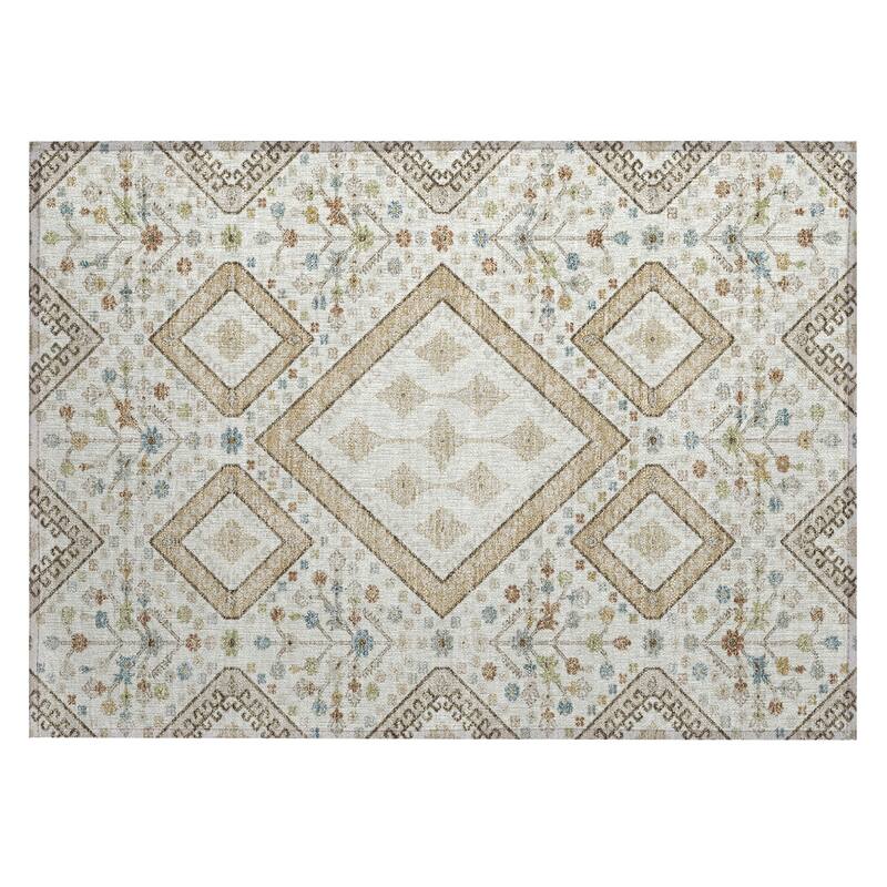 Machine Washable Indoor/ Outdoor Boho Milli Chantille Rug