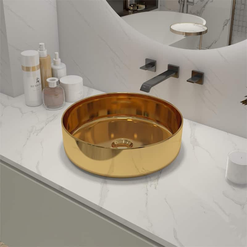 Ceramic Circular Vessel Bathroom Sink Art Sink
