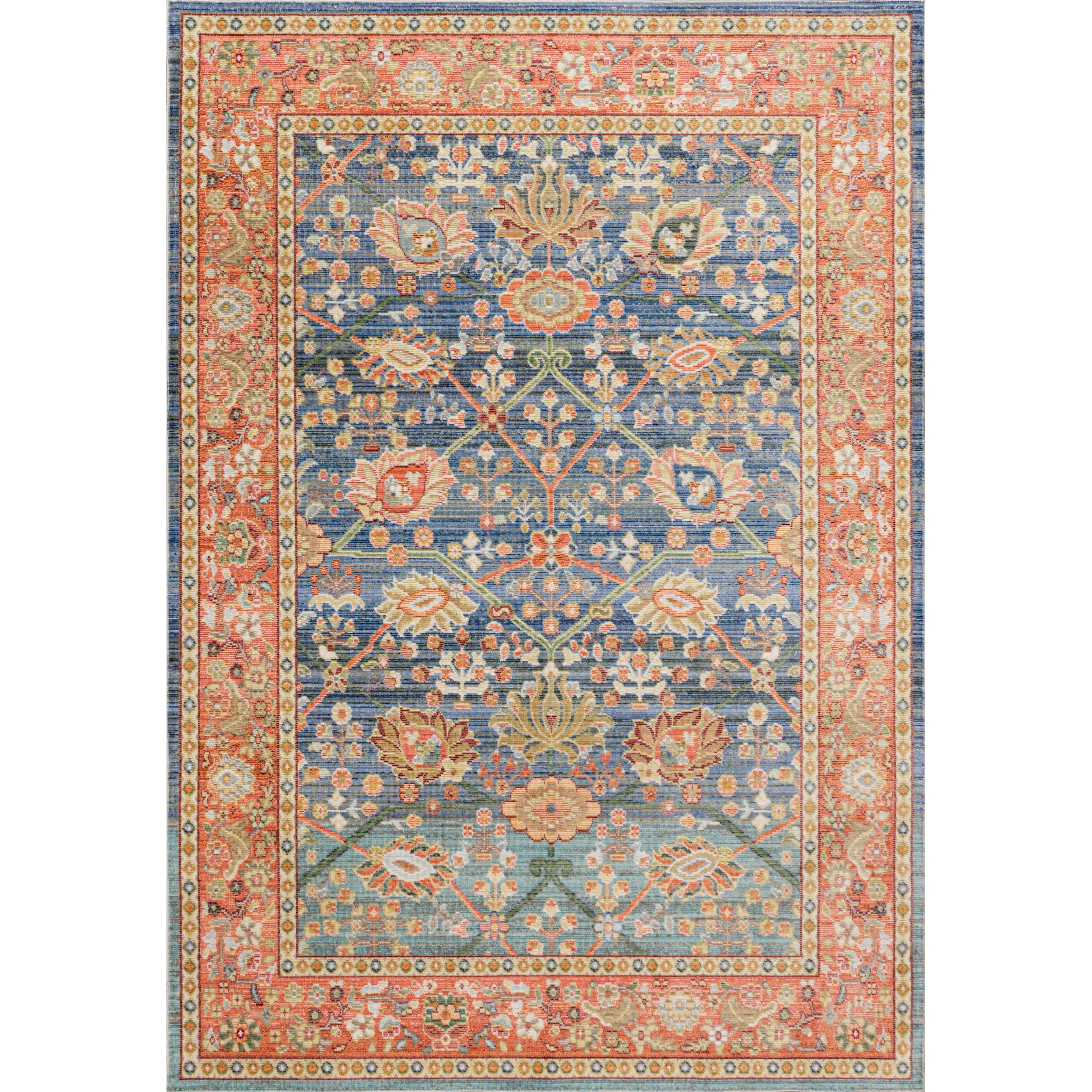 Light Blue/Ivory JONATHAN Y Alba Modern Faded Peshawar Area Rug 7'9 x 10' Light Blue/Ivory JONATHAN Y Alba Modern Faded Peshawar Area Rug 7'9 x 10'