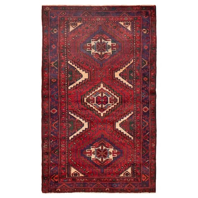 ECARPETGALLERY Hand-knotted Andelz Red Wool Rug - 4'1 x 6'10