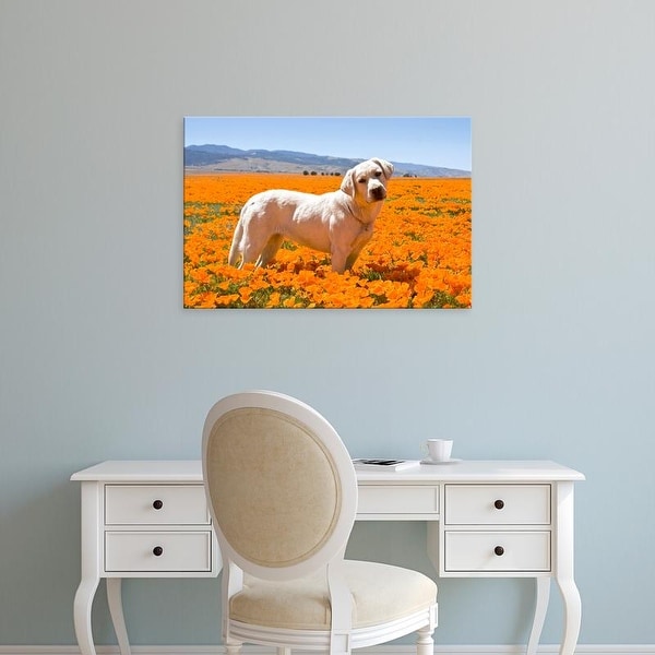 Easy Art Prints Zandria Muench Beraldo's 'Labrador Retriever In Antelope Valley' Premium Canvas Art